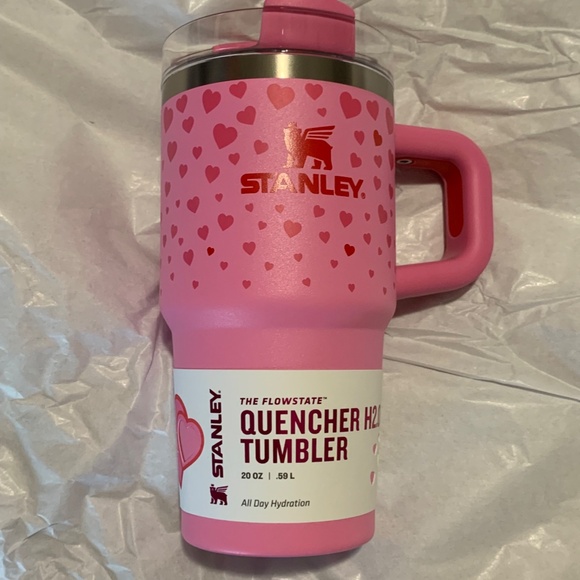 Stanley x Target Exclusive Valentine's Day Pink with Hearts 20oz Tumbler - Picture 1 of 6